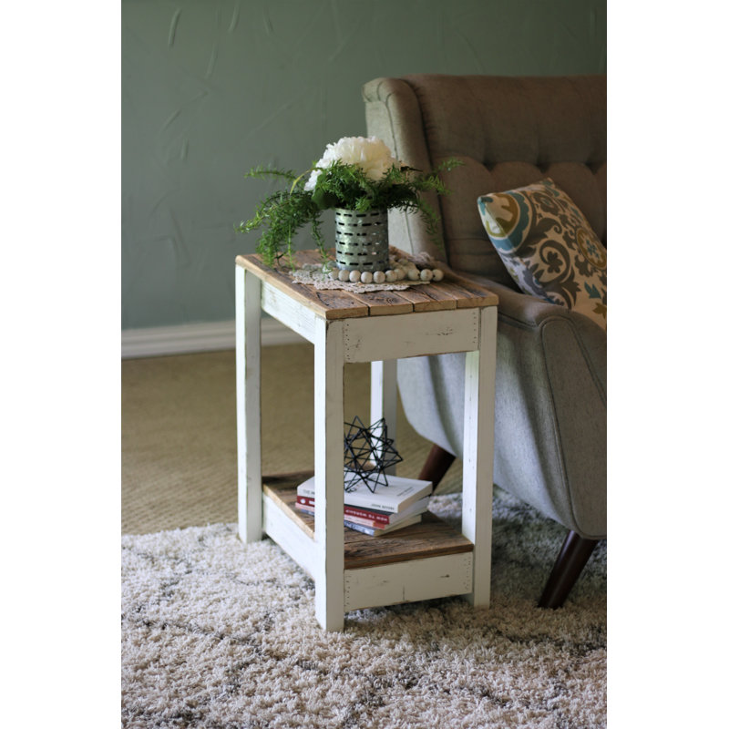 Highland Dunes Marleigh 26'' Tall Solid Wood End Table & Reviews Wayfair